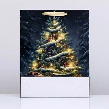 Пакет подарочный новогодний ламинированный вертикальный