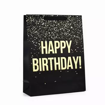 Пакет ламинированный happy birthday, l 31 х 40 х 11.5 см