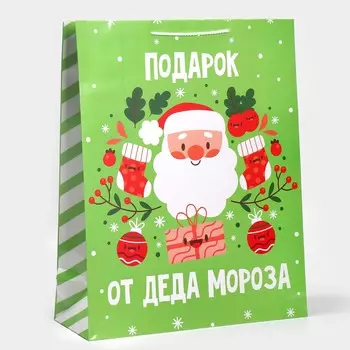 Пакет подарочный новогодний ламинированный xl