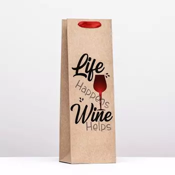 Пакет под бутылку wine helps, 12369 см