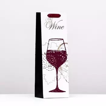 Пакет под бутылку splash of wine, черно - белый 12369 см