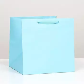 Пакет под торт 40х40х40cm голубой, 1шт