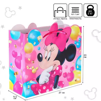 Пакет подарочный, 23х27х11.5 см, упаковка, минни маус