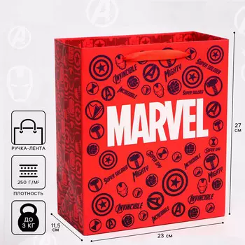 Пакет подарочный, 232711.5 см, упаковка, мстители