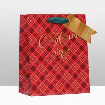 Пакет подарочный новогодний ламинированный