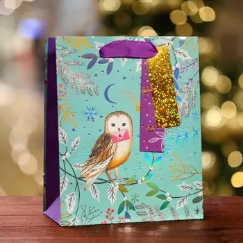 Пакет подарочный новогодний ламинированный