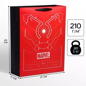 Пакет подарочный tony stark, 314011 см, упаковка, мстители