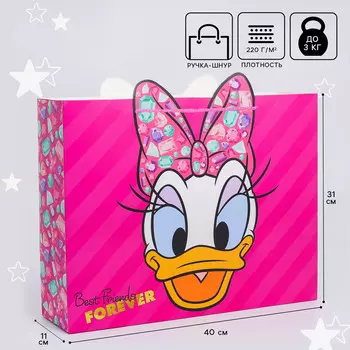 Пакет подарочный, 40х31х11.5 см, упаковка, минни маус