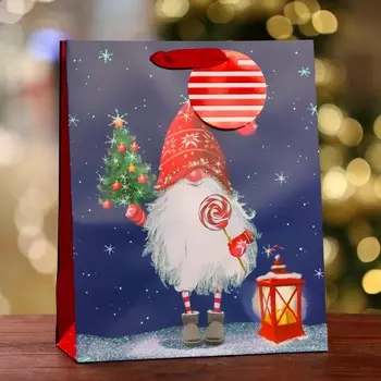 Пакет подарочный новогодний ламинированный