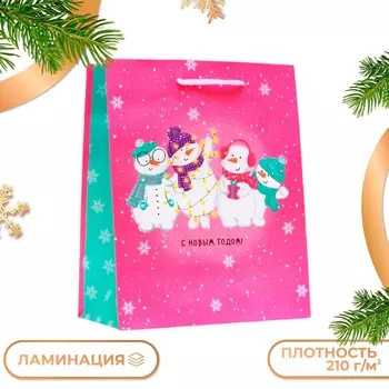 Пакет подарочный новогодний ламинированный
