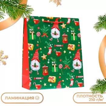 Пакет подарочный новогодний ламинированный
