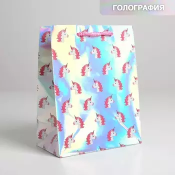Пакет подарочный голографический, упаковка,