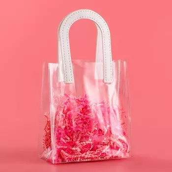 Пакет подарочный из пвх, белый, 17158 см