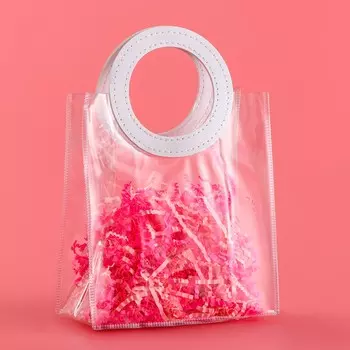 Пакет подарочный из пвх, белый, 17158 см