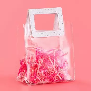 Пакет подарочный из пвх, белый, 17158 см