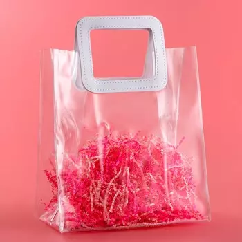 Пакет подарочный из пвх, белый, 252815 см