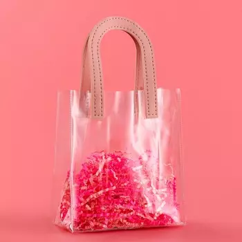 Пакет подарочный из пвх, розовый, 17158 см