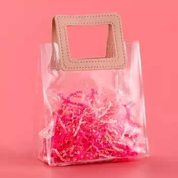 Пакет подарочный из пвх, розовый, 17158 см