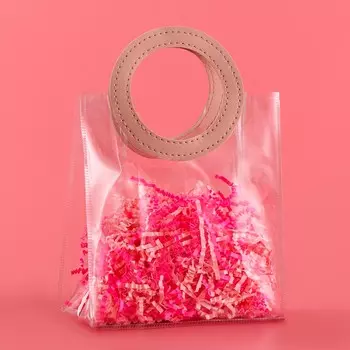 Пакет подарочный из пвх, розовый, 17158 см