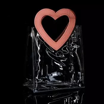 Пакет подарочный из пвх розовый 201810 см