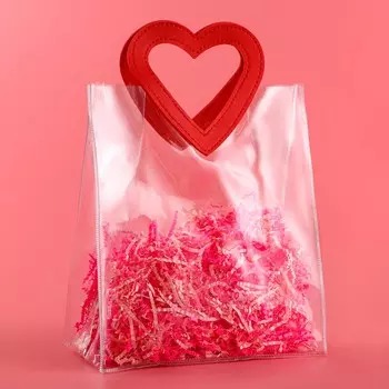 Пакет подарочный из пвх, розовый, 26.52312 см