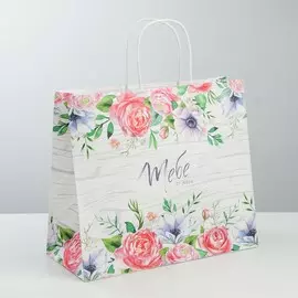 Пакет подарочный крафт, упаковка,