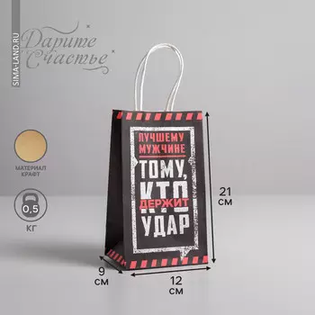 Пакет подарочный крафт, упаковка,