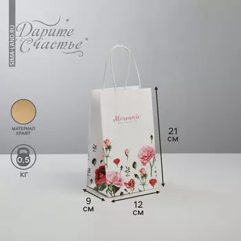 Пакет подарочный крафт, упаковка,