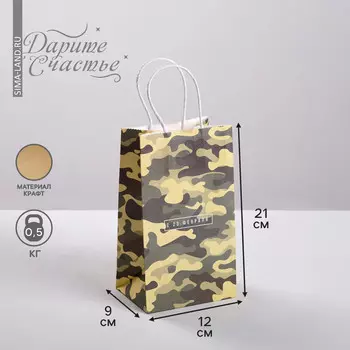 Пакет подарочный крафт, упаковка,