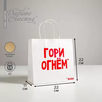 Пакет подарочный крафт, упаковка,