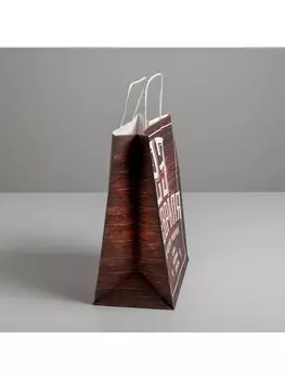 Пакет подарочный крафт, упаковка,