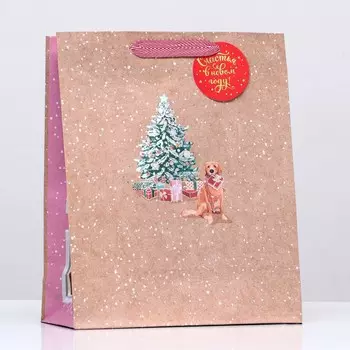 Пакет подарочный крафтовый