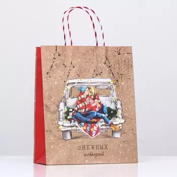 Пакет подарочный крафтовый