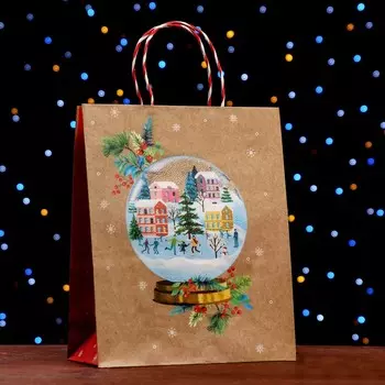 Пакет подарочный крафтовый