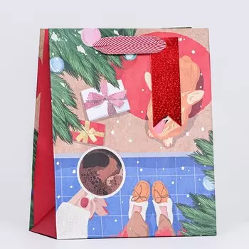 Пакет подарочный крафтовый