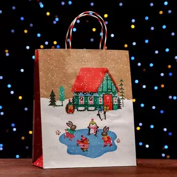 Пакет подарочный крафтовый