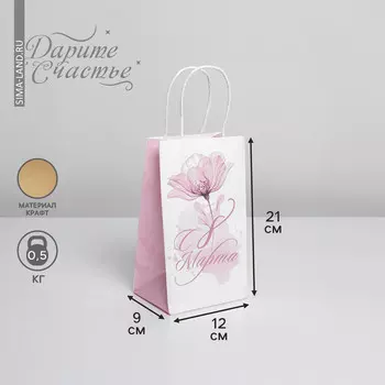 Пакет подарочный крафтовый, упаковка,