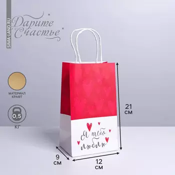 Пакет подарочный крафтовый, упаковка,