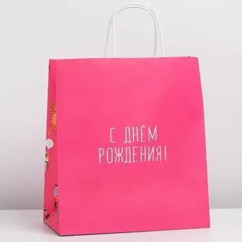 Пакет подарочный крафтовый, упаковка,