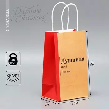 Пакет подарочный крафтовый, упаковка,