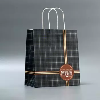 Пакет подарочный крафтовый, упаковка,