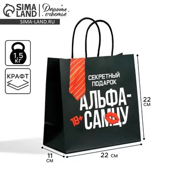 Пакет подарочный крафтовый, упаковка,