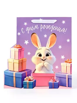 Пакет подарочный ламинированный