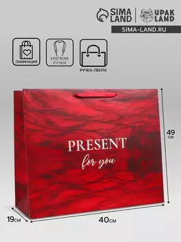 Пакет подарочный ламинированный горизонтальный
