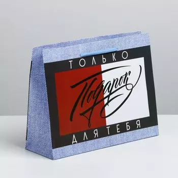 Пакет подарочный ламинированный горизонтальный, упаковка,