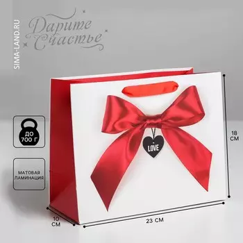 Пакет подарочный ламинированный горизонтальный, упаковка,