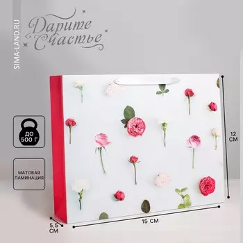 Пакет подарочный ламинированный горизонтальный, упаковка,
