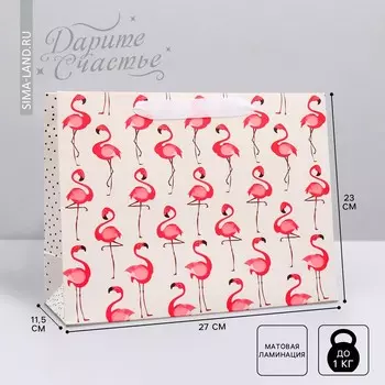 Пакет подарочный ламинированный горизонтальный, упаковка,