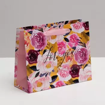 Пакет подарочный ламинированный горизонтальный, упаковка,