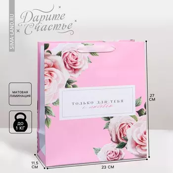 Пакет подарочный ламинированный горизонтальный, упаковка,